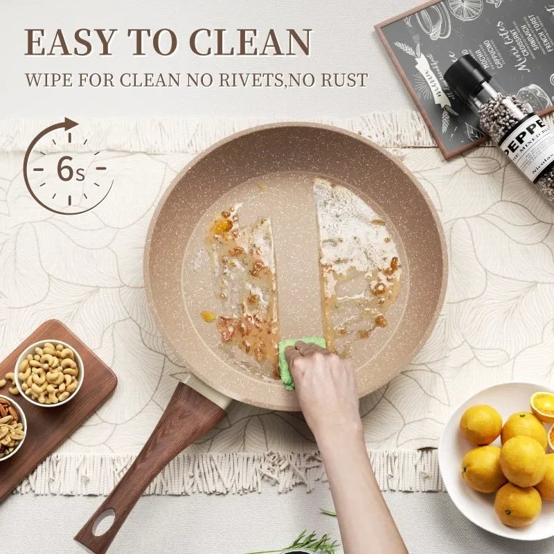 ALUGRAN – Non-Stick Skillet Durable Aluminum Fry Pan with Granite Coating