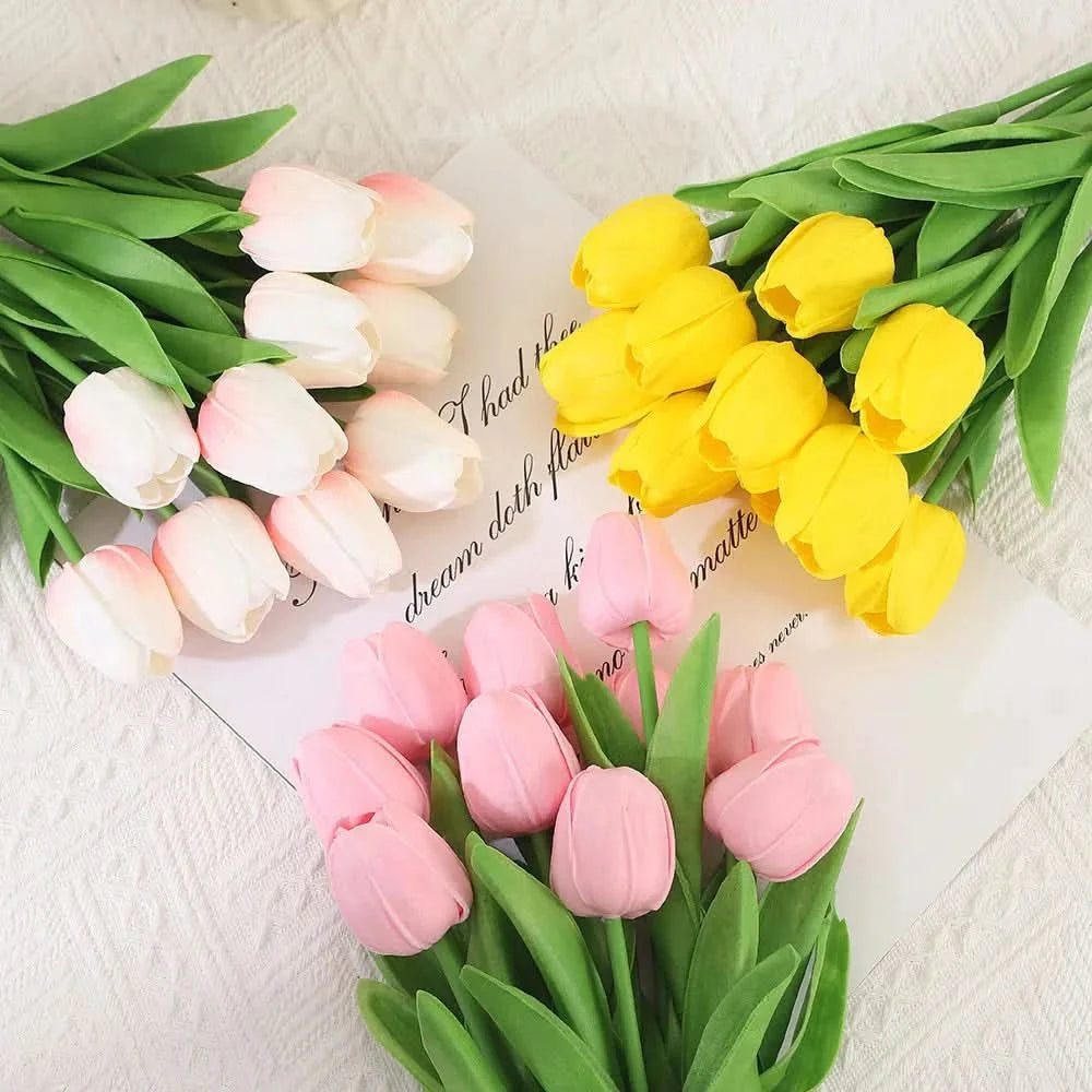 AMBIATULIP – Real Touch Artificial Tulips for Calm, Elegant Decor