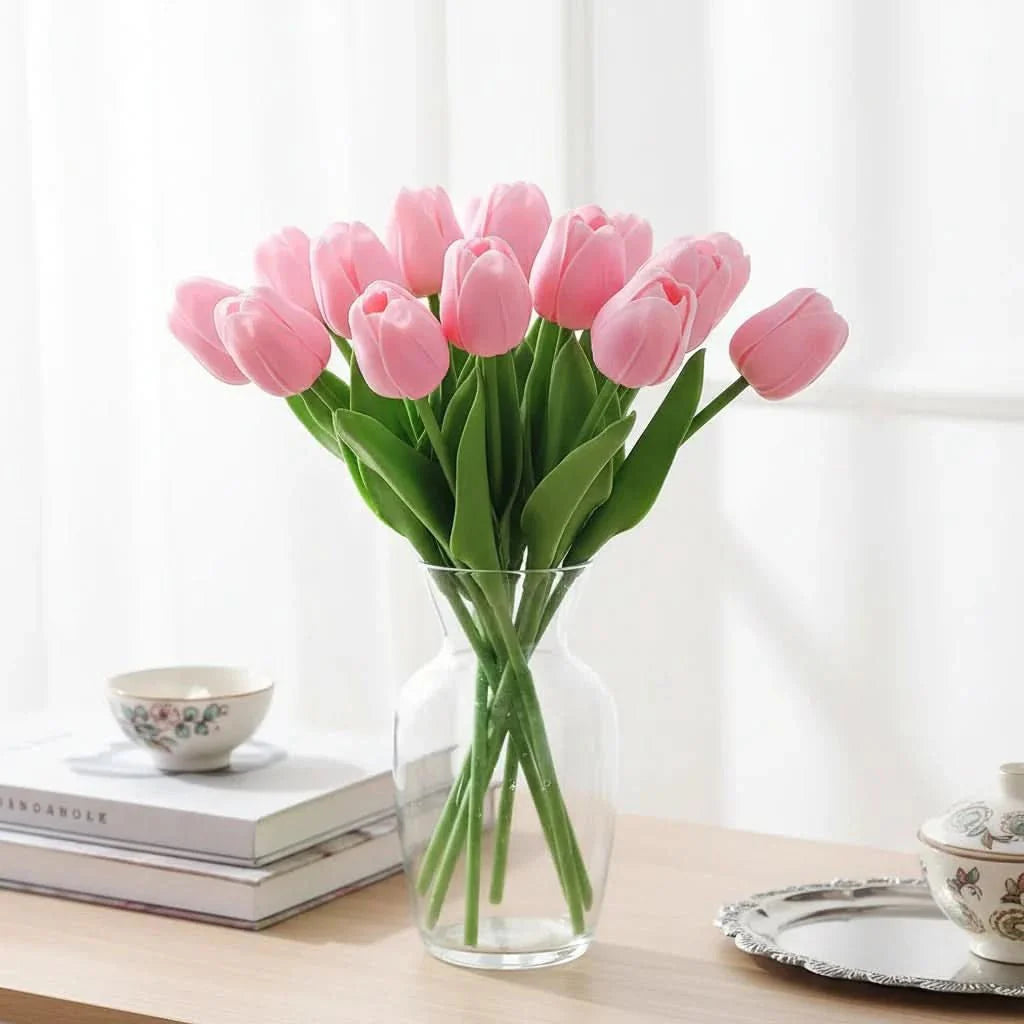 AMBIATULIP – Real Touch Artificial Tulips for Calm, Elegant Decor