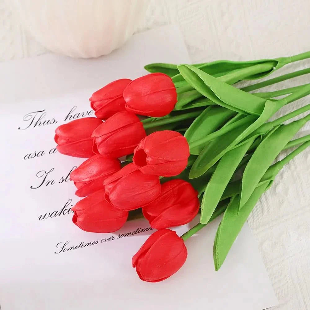 AMBIATULIP – Real Touch Artificial Tulips for Calm, Elegant Decor