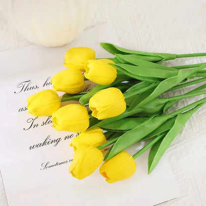 AMBIATULIP – Real Touch Artificial Tulips for Calm, Elegant Decor