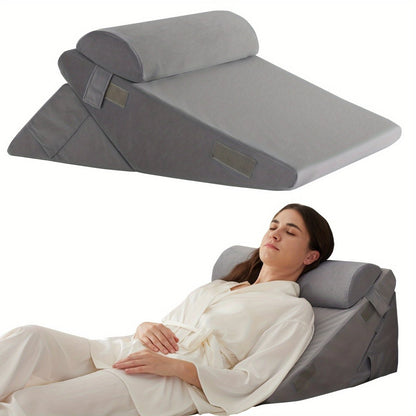 ANGLELIFT – Adjustable Memory Foam Wedge Pillow for Back Relief and Leg Elevation