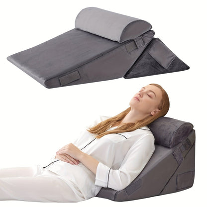 ANGLELIFT – Adjustable Memory Foam Wedge Pillow for Back Relief and Leg Elevation
