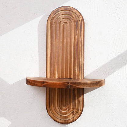 ARTISHELF – Boho Geometric Wooden Floating Shelves for Stylish Wall Storage