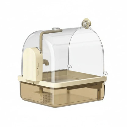 AVIFLOW – Hanging Clear Bird Bath with Automatic Water Circulation System