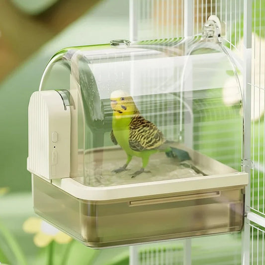 AVIFLOW – Hanging Clear Bird Bath with Automatic Water Circulation System