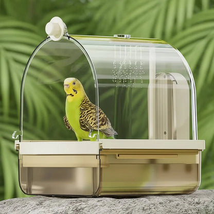 AVIFLOW – Hanging Clear Bird Bath with Automatic Water Circulation System