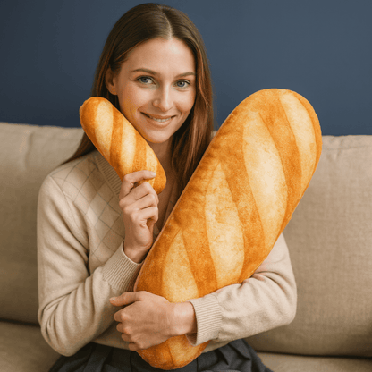 BAGUETTINA – Plush French Bread Pillow for Cozy Comfort