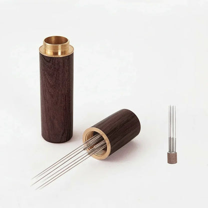 BARISTAPRO – Precision Espresso Tamper with Stainless Steel Needles and Wooden Handle