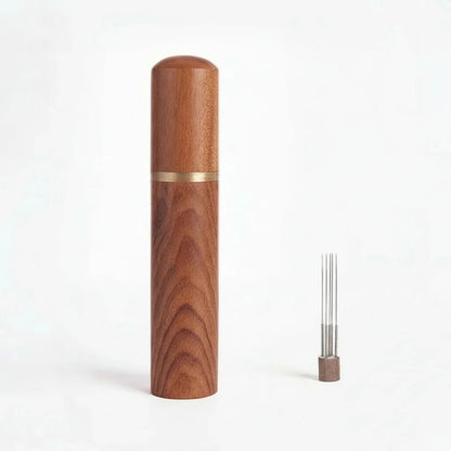 BARISTAPRO – Precision Espresso Tamper with Stainless Steel Needles and Wooden Handle