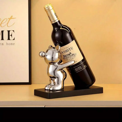 Bearwine Rack – Decorative Ceramic Wine Holder with Playful Bear Design