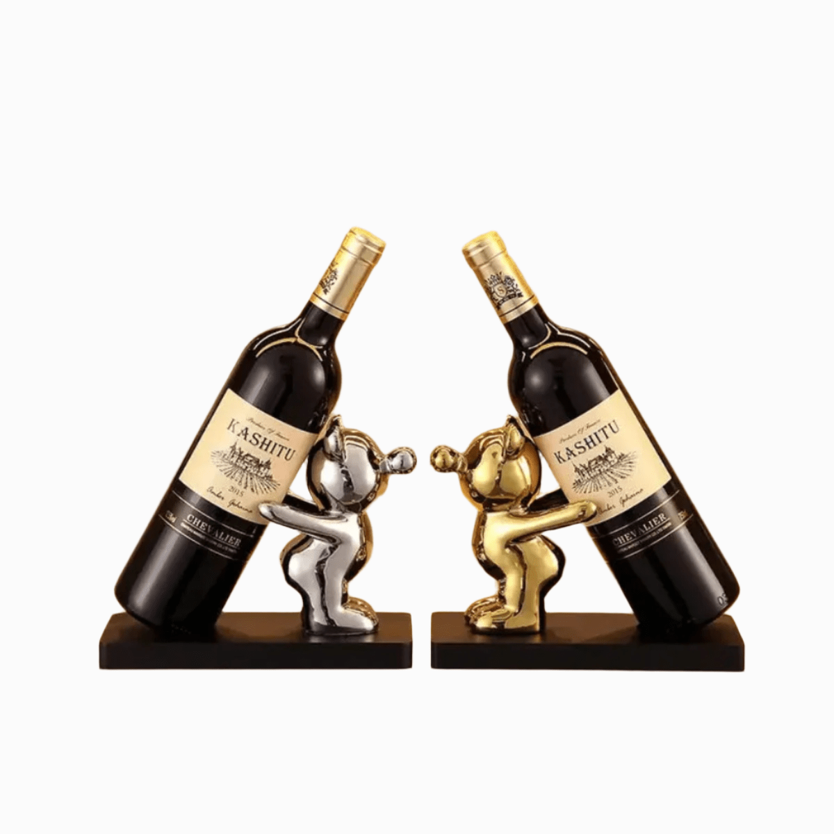 Bearwine Rack – Decorative Ceramic Wine Holder with Playful Bear Design
