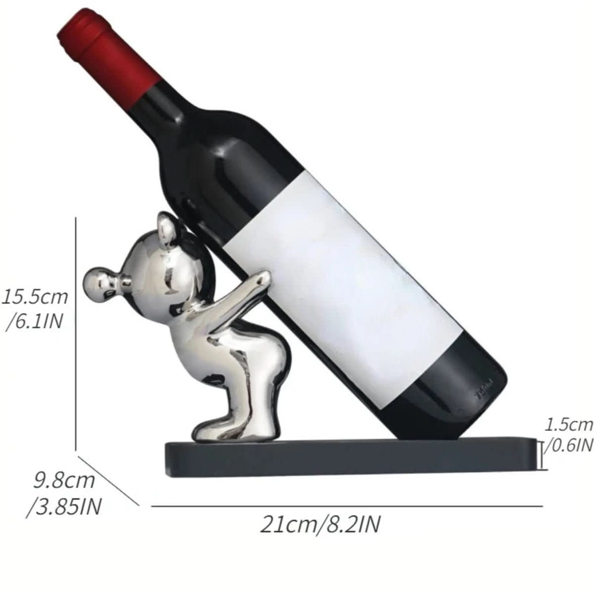 Bearwine Rack – Decorative Ceramic Wine Holder with Playful Bear Design