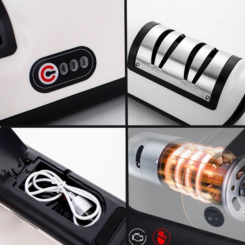 BLADECHARGE – Automatic Electric Knife Sharpener with 3-Speed Functionality