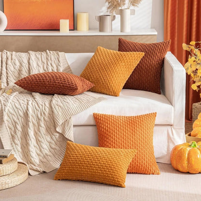 BOHOSTRIPÉ – Boho Stripe Corduroy Throw Pillow for Cozy Home Decor