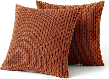 BOHOSTRIPÉ – Boho Stripe Corduroy Throw Pillow for Cozy Home Decor