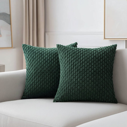 BOHOSTRIPÉ – Boho Stripe Corduroy Throw Pillow for Cozy Home Decor