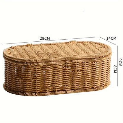 BOHOVINE – Bohemian Imitation Rattan Storage Basket for Elegant Organization