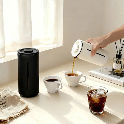 BREWVOYAGE – Lightweight 450ml French Press Coffee Maker with Stainless Steel Filter for Travel