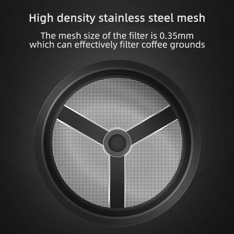 BREWVOYAGE – Lightweight 450ml French Press Coffee Maker with Stainless Steel Filter for Travel
