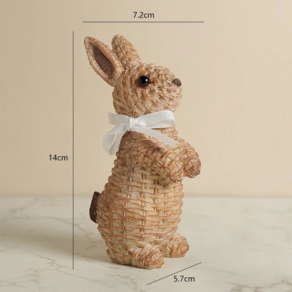 BUNNORA – Whimsical Resin Rabbit Ornament for Garden & Easter Decor