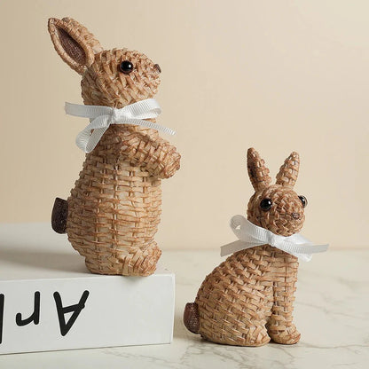 BUNNORA – Whimsical Resin Rabbit Ornament for Garden & Easter Decor