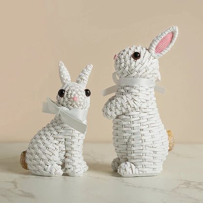 BUNNORA – Whimsical Resin Rabbit Ornament for Garden & Easter Decor
