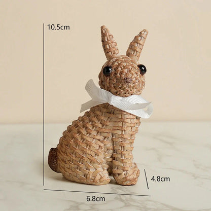 BUNNORA – Whimsical Resin Rabbit Ornament for Garden & Easter Decor