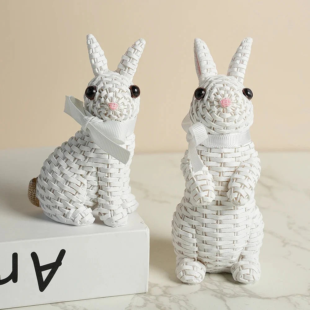 BUNNORA – Whimsical Resin Rabbit Ornament for Garden & Easter Decor