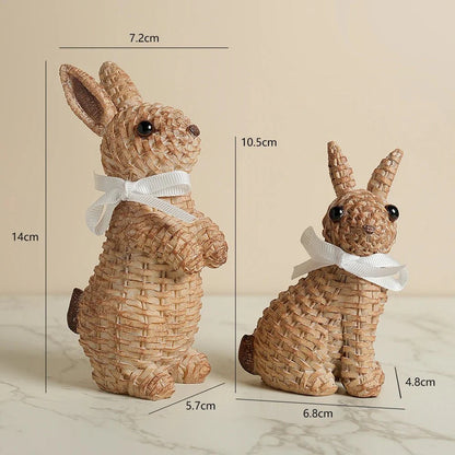 BUNNORA – Whimsical Resin Rabbit Ornament for Garden & Easter Decor