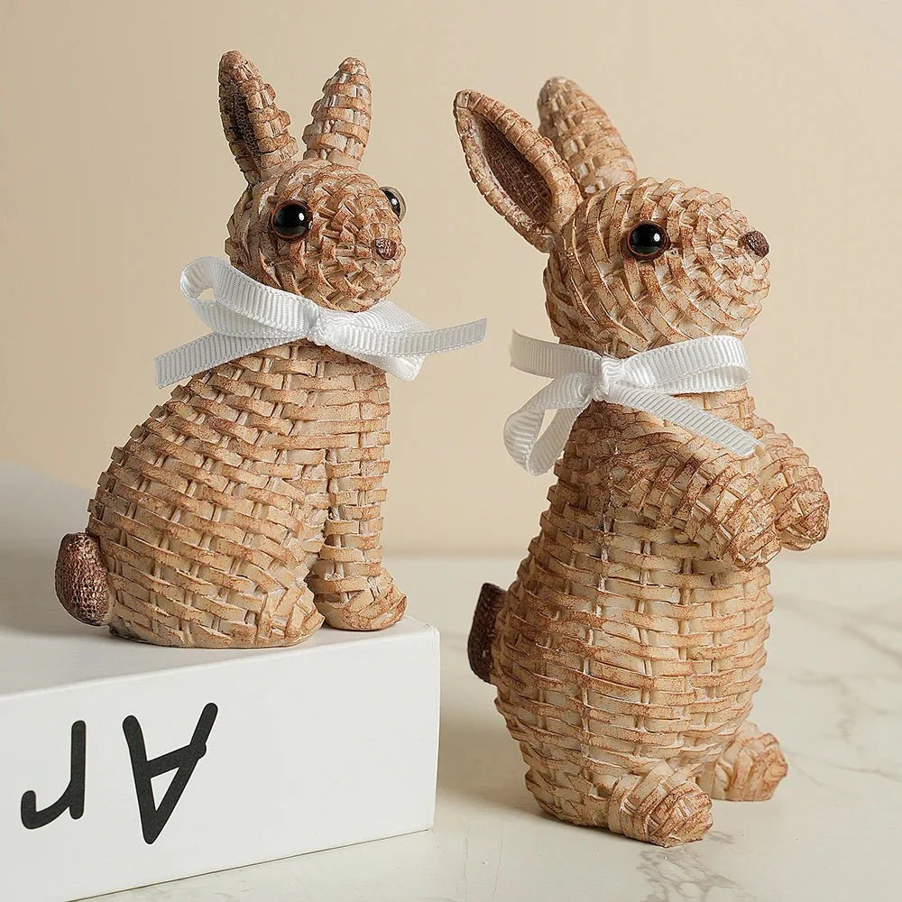 BUNNORA – Whimsical Resin Rabbit Ornament for Garden & Easter Decor