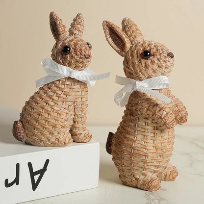 BUNNORA – Whimsical Resin Rabbit Ornament for Garden & Easter Decor