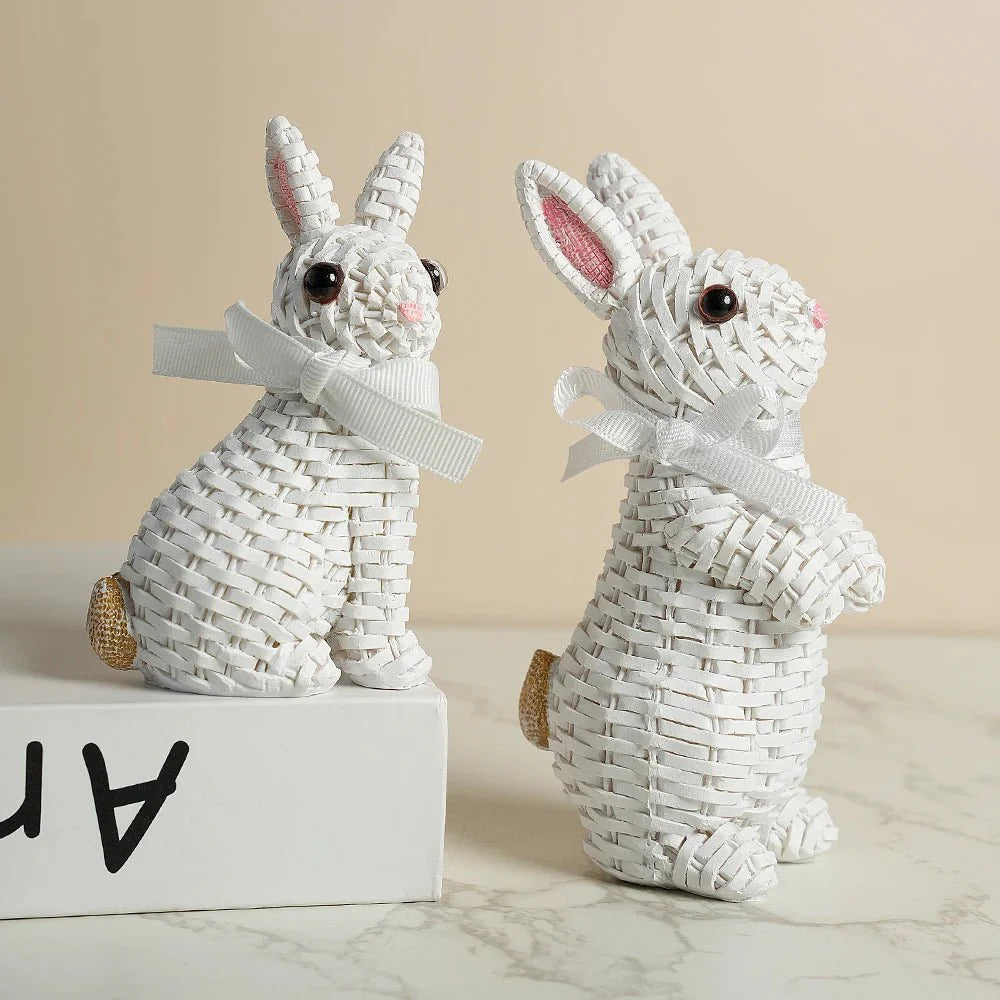 BUNNORA – Whimsical Resin Rabbit Ornament for Garden & Easter Decor