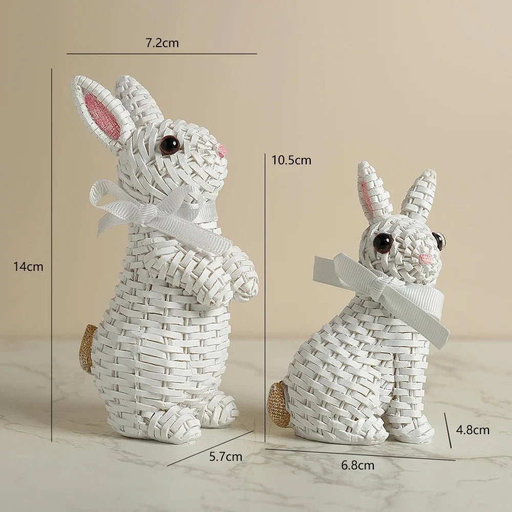 BUNNORA – Whimsical Resin Rabbit Ornament for Garden & Easter Decor