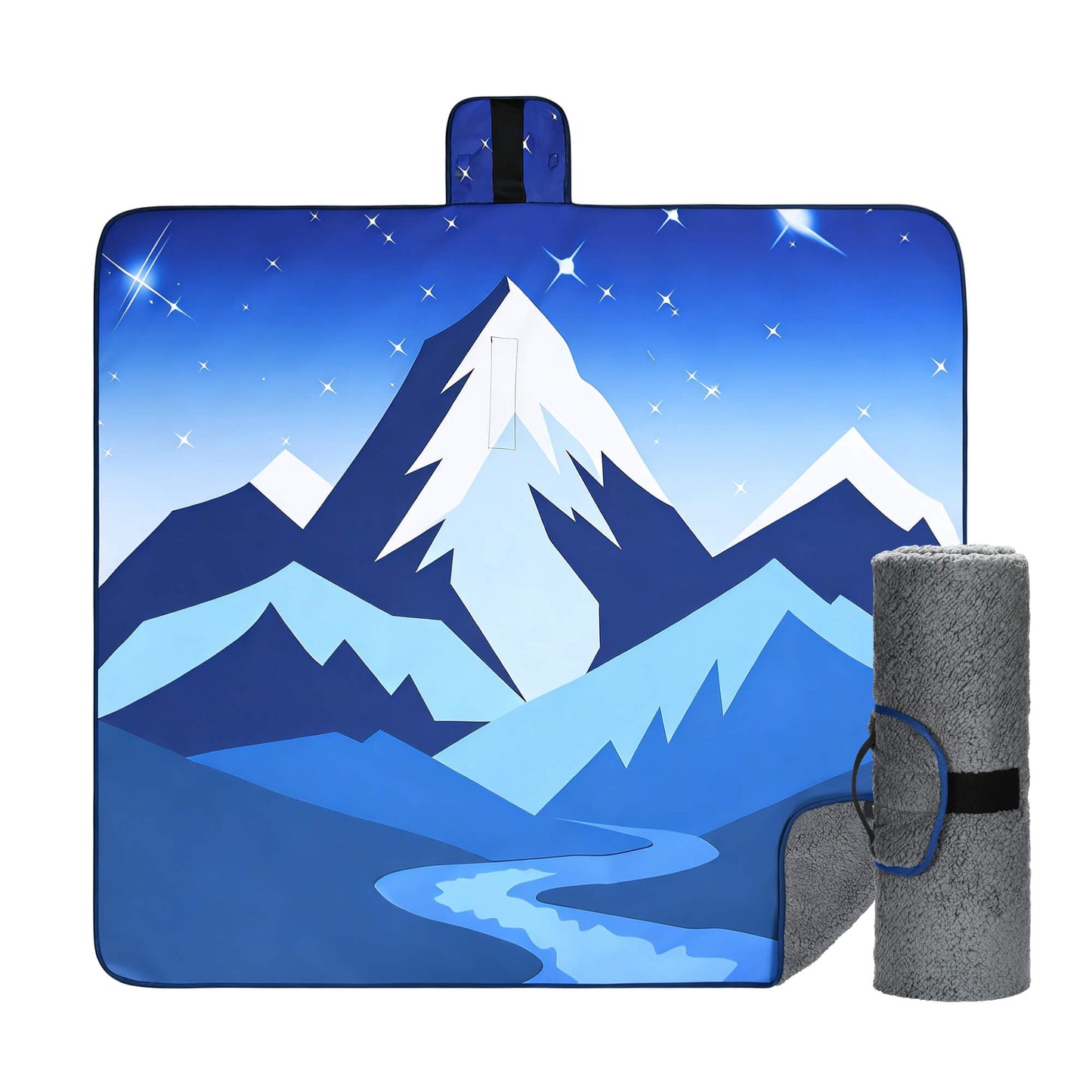 Waterproof Stadium Blanket with Sherpa Lining for Stadium 51''×59''