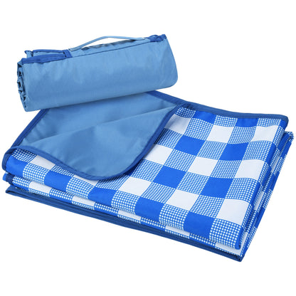 Warp Knit Fabric Camping Waterproof Throw Blanket  for Summer, 60”x 80”