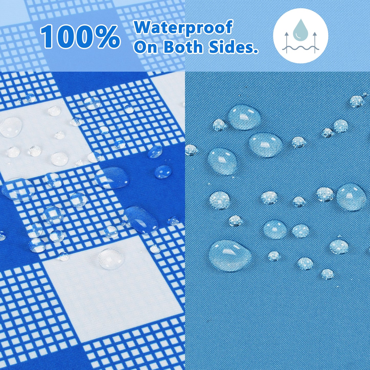 Warp Knit Fabric Camping Waterproof Throw Blanket  for Summer, 60”x 80”
