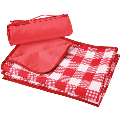 Warp Knit Fabric Camping Waterproof Throw Blanket  for Summer, 60”x 80”