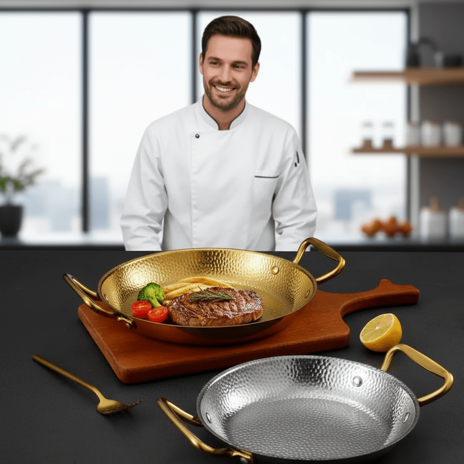 CHEFSTEEL – Hammered Stainless Steel Pot for Sauces, Pans & Versatile Cooking