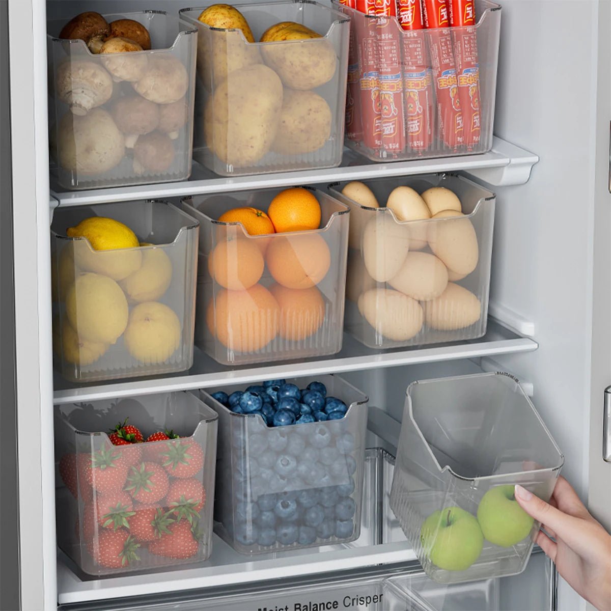 CHILLKEEP – Transparent Refrigerator Boxes for Tidy Door & Shelf Storage