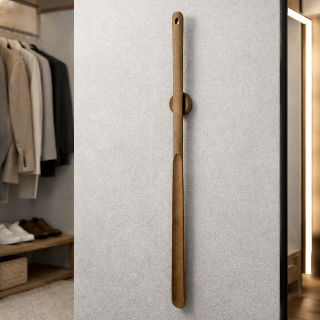 CLASSIHORN – Long Handle Wooden Shoehorn for Effortless Shoe Wearing