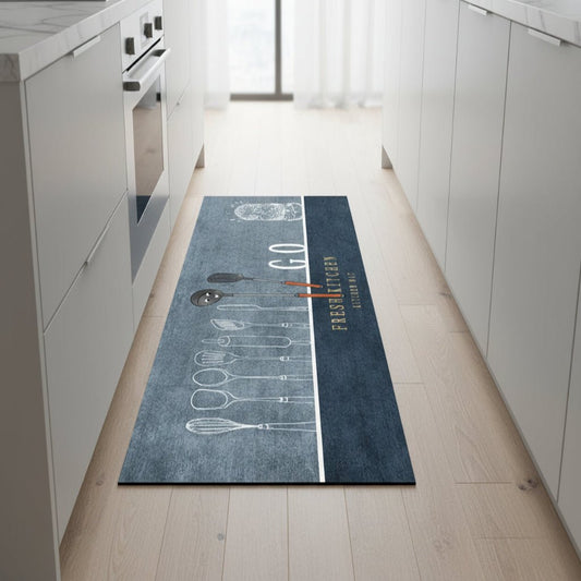 CLEANLY SOFTSTEP – Non-Slip Crystal Velvet Kitchen Mat for Elegant Home Comfort