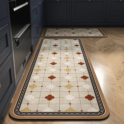 CLEANLY SOFTSTEP – Non-Slip Crystal Velvet Kitchen Mat for Elegant Home Comfort