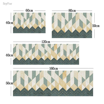 CLEANLY SOFTSTEP – Non-Slip Crystal Velvet Kitchen Mat for Elegant Home Comfort