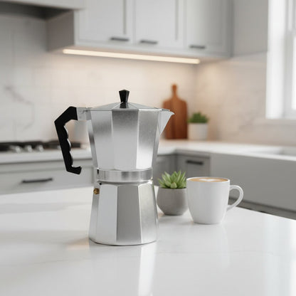 COFFEELORE – Traditional Italian Aluminum Espresso Maker for Full-Bodied Coffee
