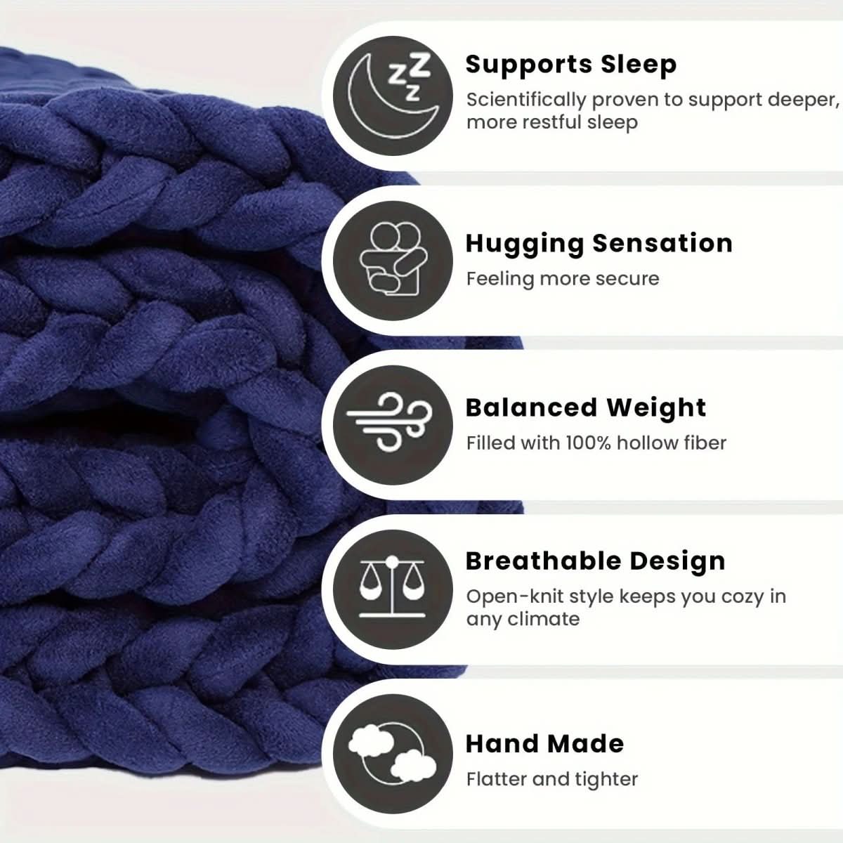 ComfaKnit – Handmade Minky Chunky Blanket for Ultimate Comfort