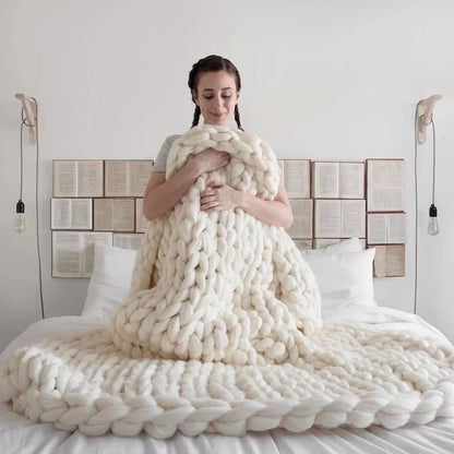 ComfaKnit – Handmade Minky Chunky Blanket for Ultimate Comfort