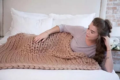 ComfaKnit – Handmade Minky Chunky Blanket for Ultimate Comfort