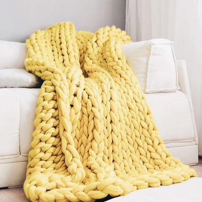ComfaKnit – Handmade Minky Chunky Blanket for Ultimate Comfort