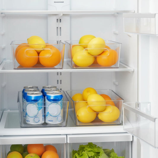 COOLORGANIZE – Transparent Refrigerator Storage Bins for Clutter-Free Kitchen